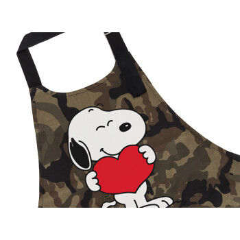 Snoopy takemy heart, Ποδιά Σεφ με τσέπες, Βαμβακερή, Camouflage (ΕΝΗΛΙΚΩΝ, 100% COTTON)