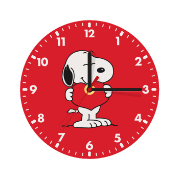 Snoopy takemy heart, Wooden wall clock (20cm)