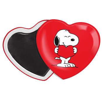 Snoopy takemy heart, Μαγνητάκι καρδιά (57x52mm)