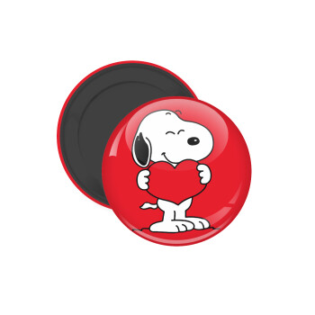 Snoopy takemy heart, Μαγνητάκι ψυγείου στρογγυλό διάστασης 5cm