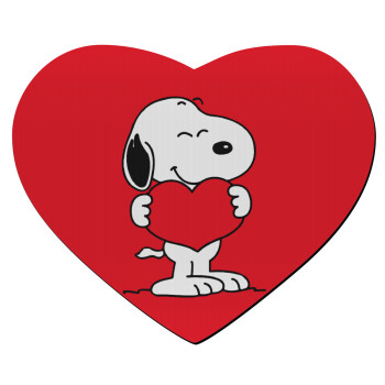 Snoopy takemy heart, Mousepad καρδιά 23x20cm