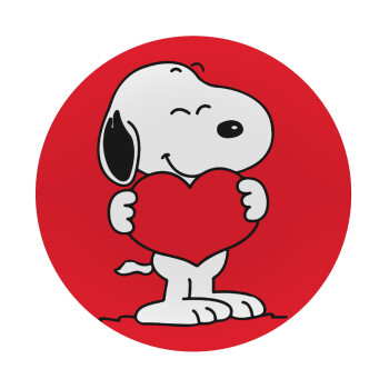 Snoopy takemy heart, Mousepad Στρογγυλό 20cm