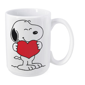 Snoopy takemy heart, Κούπα Mega, κεραμική, 450ml