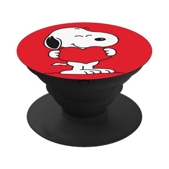 Snoopy takemy heart, Phone Holders Stand  Black Hand-held Mobile Phone Holder