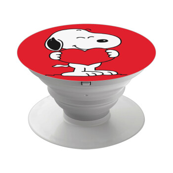 Snoopy takemy heart, Phone Holders Stand  White Hand-held Mobile Phone Holder