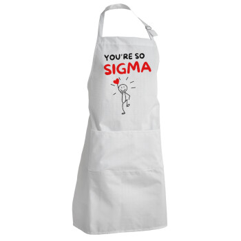 Sigma Valentine's Day , Adult Chef Apron (with sliders and 2 pockets)