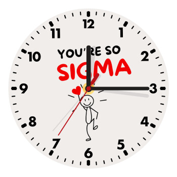 Sigma Valentine's Day , Wooden wall clock (20cm)