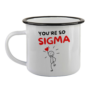 Sigma Valentine's Day , Κούπα εμαγιέ με μαύρο χείλος 360ml