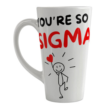 Sigma Valentine's Day , Κούπα κωνική Latte Μεγάλη, κεραμική, 450ml