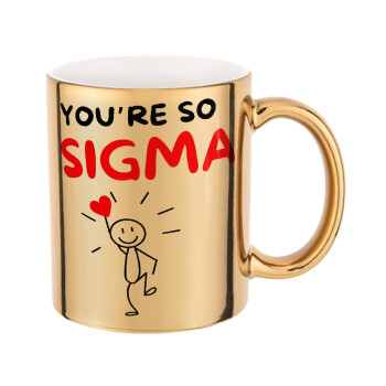 Sigma Valentine's Day , Mug ceramic, gold mirror, 330ml