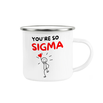 Sigma Valentine's Day , Metallic enamel cup white 360ml