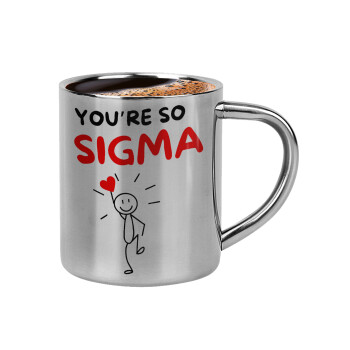 Sigma Valentine's Day , Double-wall metal cup for espresso (220ml)