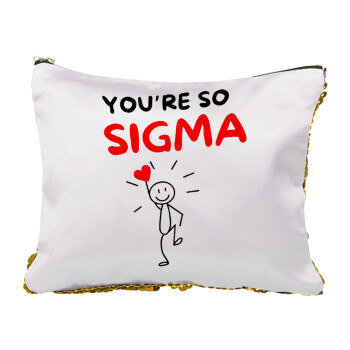 Sigma Valentine's Day , Sequin Gold Pouch Cosmetic Bag