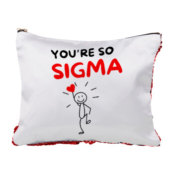 Sigma Valentine's Day , Τσαντάκι νεσεσέρ με πούλιες (Sequin) Κόκκινο