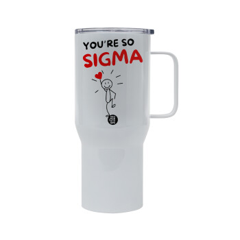 Sigma Valentine's Day , Tumbler με καπάκι, διπλού τοιχώματος (θερμό) 750L