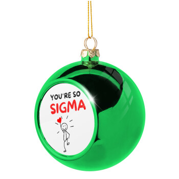 Sigma Valentine's Day , Green Christmas tree ornament ball 8cm