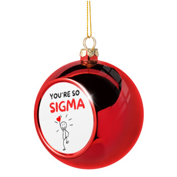 Sigma Valentine's Day , Christmas tree ball Red 8cm