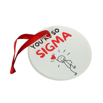 Sigma Valentine's Day , Christmas ornament glass 9cm