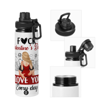 I love You Everyday , Metal water bottle with safety cap, aluminum 850ml