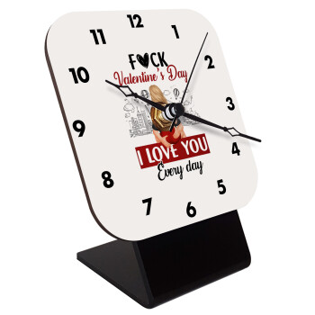 I love You Everyday , Quartz Wooden table clock with hands (10cm)