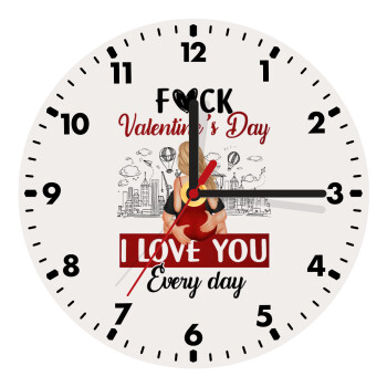 I love You Everyday , Wooden wall clock (20cm)