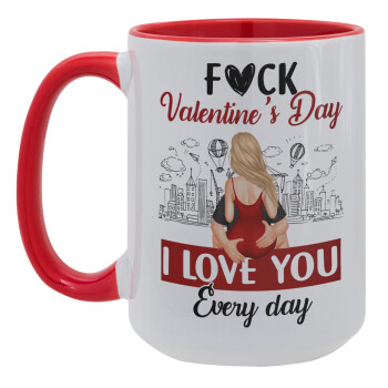 I love You Everyday , Κούπα Mega 15oz, κεραμική Κόκκινη, 450ml