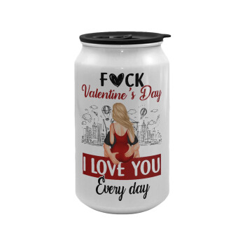 I love You Everyday , Κούπα ταξιδιού μεταλλική με καπάκι (tin-can) 500ml