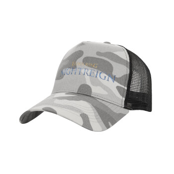 ELDEN RING NIGHTREIGN, Adult Structured Trucker Hat, with Mesh, (Camouflage) Army Camo (100% COTTON, ADULT, UNISEX, ONE SIZE)