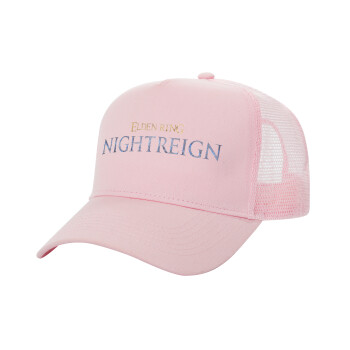 ELDEN RING NIGHTREIGN, Adult Structured Trucker Hat, with Mesh, PINK (100% COTTON, ADULT, UNISEX, ONE SIZE)