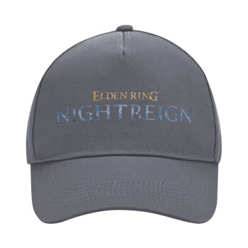 ELDEN RING NIGHTREIGN, Ultimate Adult Hat Grey, (100% COTTON DRILL, ADULT, UNISEX, ONE SIZE)