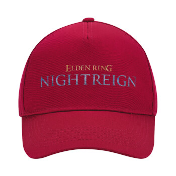 ELDEN RING NIGHTREIGN, Adult Ultimate Hat RED, (100% COTTON DRILL, ADULT, UNISEX, ONE SIZE)