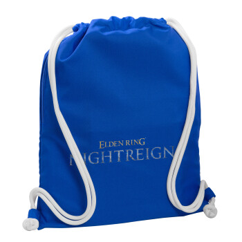 ELDEN RING NIGHTREIGN, Backpack pouch GYMBAG Blue, with pocket (40x48cm) & thick cords