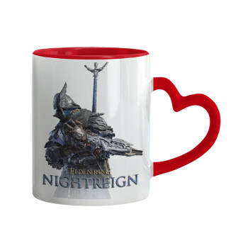 ELDEN RING NIGHTREIGN, Mug heart red handle, ceramic, 330ml