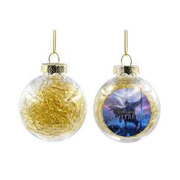 ELDEN RING NIGHTREIGN, Transparent Christmas tree ball ornament with gold filling 8cm