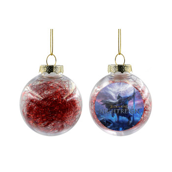 ELDEN RING NIGHTREIGN, Transparent Christmas tree ball ornament with red filling 8cm