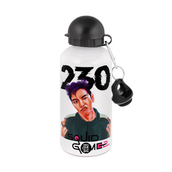 Squid game 2, Thanos 230, Metal water bottle, White, aluminum 500ml