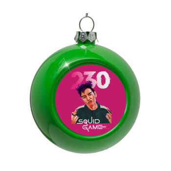 Squid game 2, Thanos 230, Green Christmas tree ornament bauble 8cm