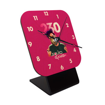 Squid game 2, Thanos 230, Quartz Table clock in natural wood (10cm)