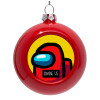 Red Christmas tree ornament bauble 8cm