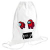 Backpack pouch GYMBAG white (28x40cm)