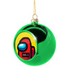 Green Christmas tree ornament ball 8cm