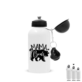 Mama Bear, Metal water bottle, White, aluminum 500ml