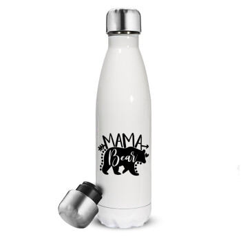 Mama Bear, Metal mug thermos White (Stainless steel), double wall, 500ml