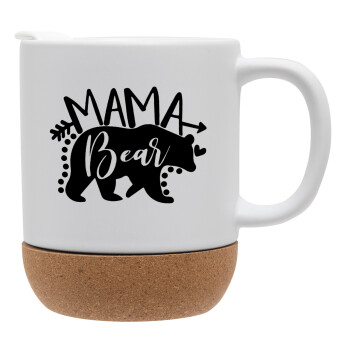 Mama Bear, Ceramic coffee mug Cork (MAT), 330ml (1pcs)