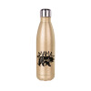 Glitter gold stainless steel thermos bottle, double-walled, 500ml