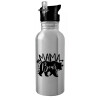 Metallic Silver with straw (600ml)