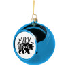 Blue Christmas tree ball ornament 8cm