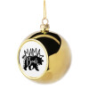 Golden Christmas tree ball ornament 8cm