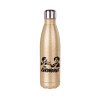 Glitter gold stainless steel thermos bottle, double-walled, 500ml