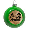 Green Christmas tree ornament bauble 8cm